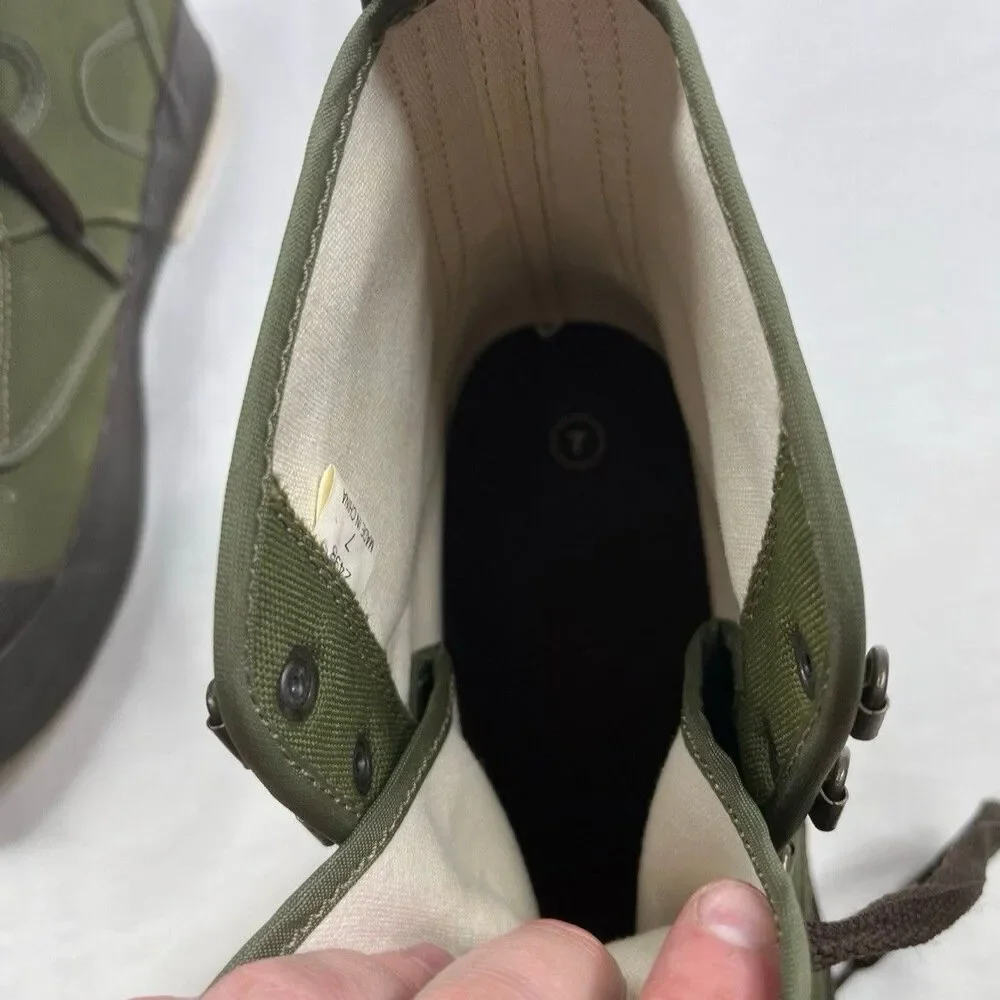 Redington Fly Fishing Wading Boots Sz 8 Olive Green Canvas Felt Sole River Gear